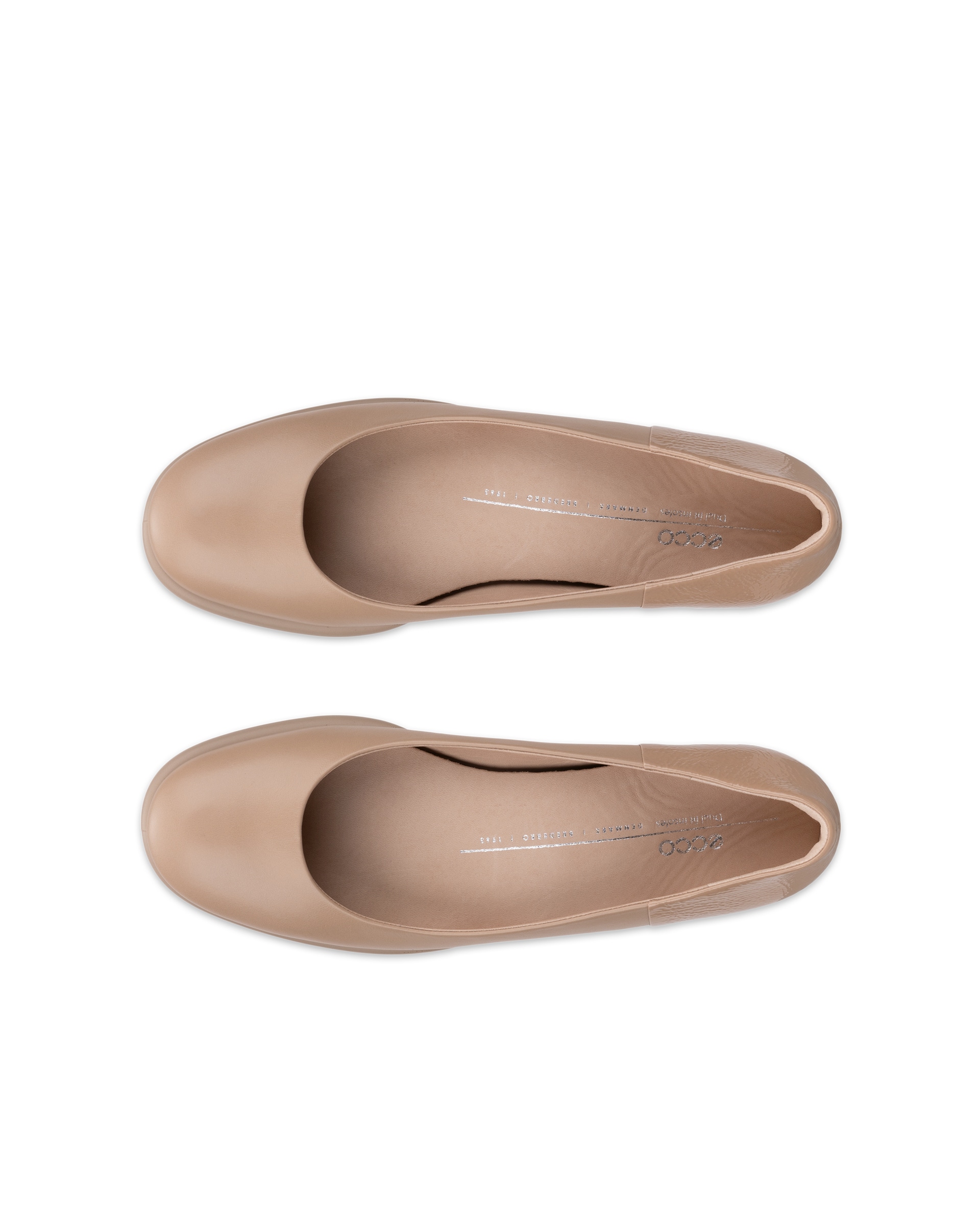 Women's ECCO® Sculpted LX Leather Ballerina - Brown - Top left pair