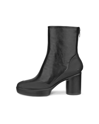 Women's ECCO® Shape Sculpted Motion 55 Leather Ankle Boot - Black - Outside