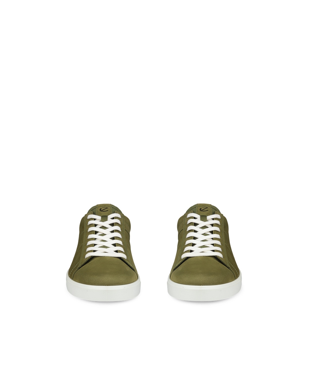 Men's ECCO® Street Lite Nubuck Sneaker - Green - Front pair