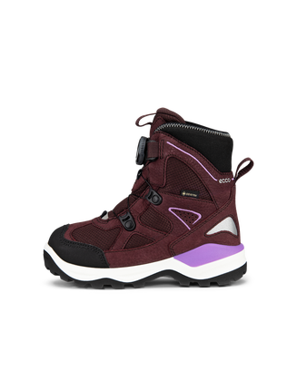 Botines de invierno de nobuk Gore-Tex ECCO® Snow Mountain para niño/a - Violeta - Outside