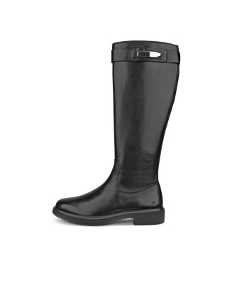 Women's ECCO® Metropole Amsterdam Leather High-Cut Boot - Black - Outside