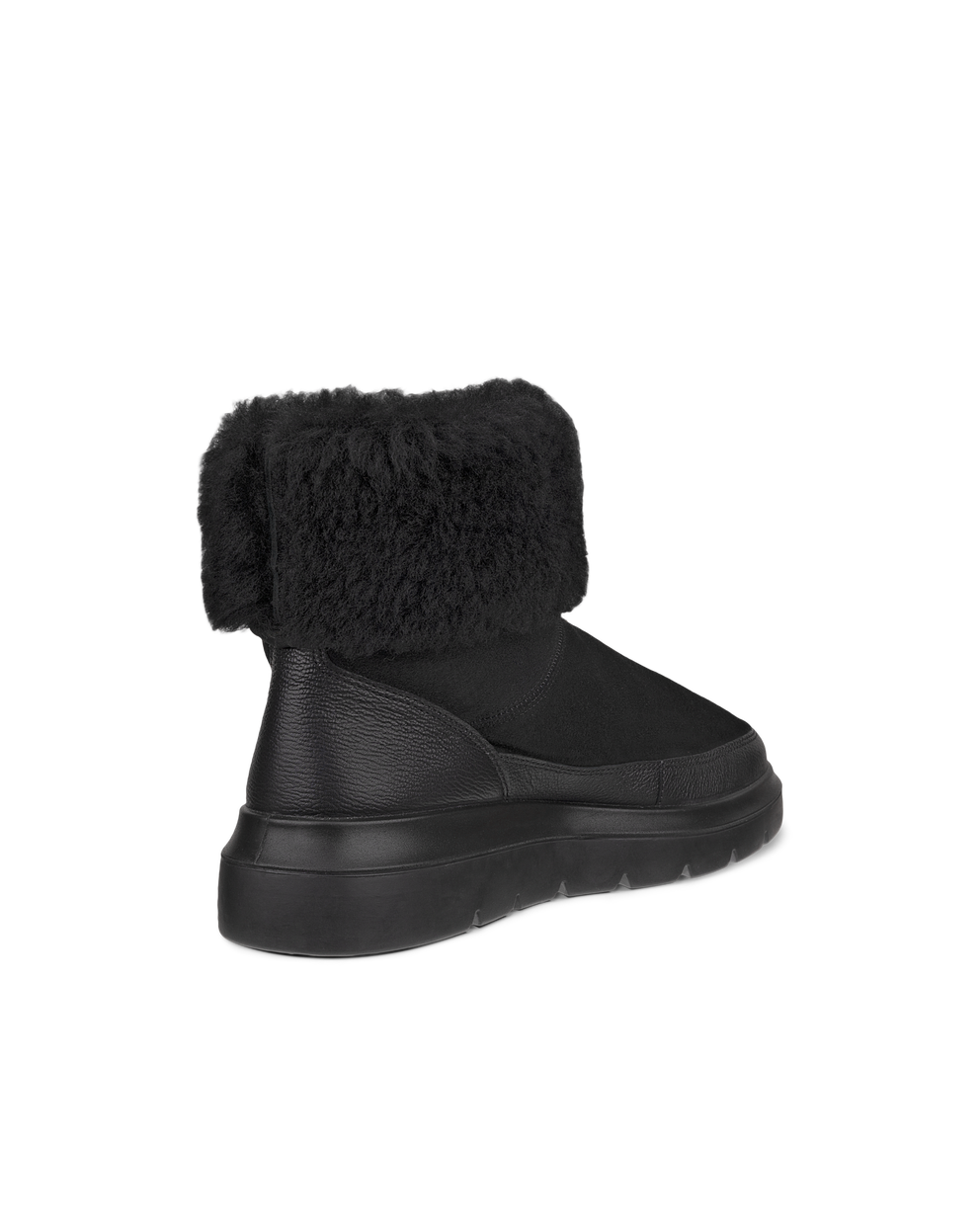 Botines de invierno de ante ECCO® Nouvelle para mujer - Negro - Back