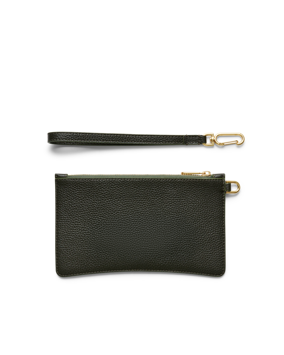 ECCO® Wristlet Pebbled Leather Clutch Bag - Green - Back