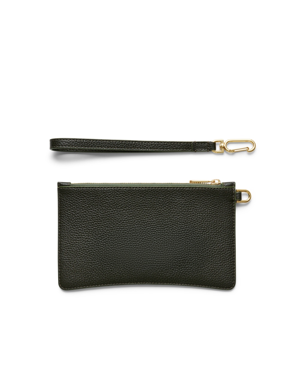 ECCO® Wristlet Pebbled Leather Clutch Bag - Green - Back