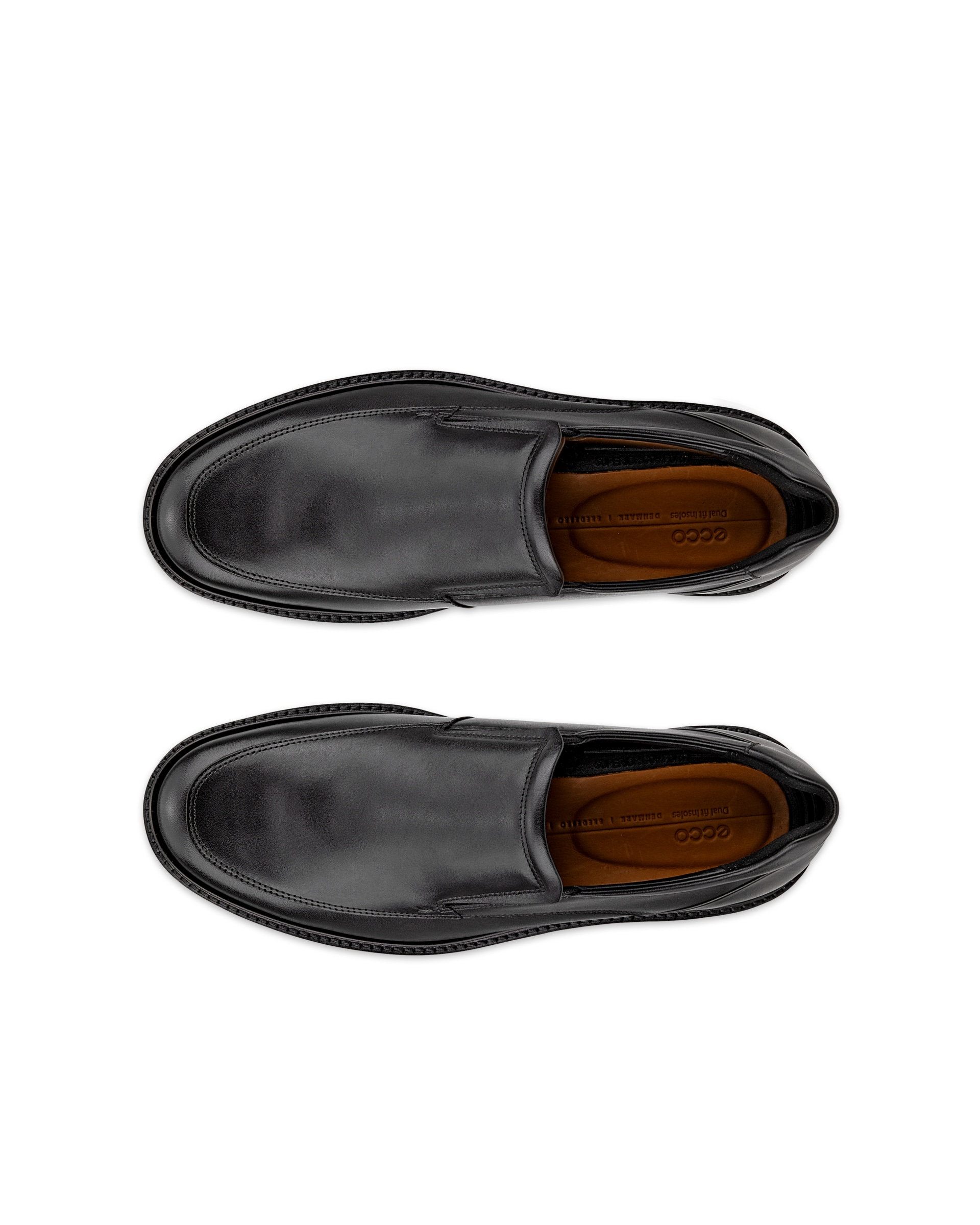 Men's ECCO® Metropole London Leather Slip-On - Black - Top left pair