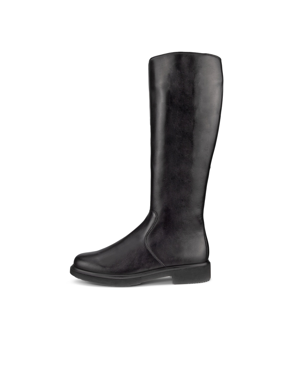 Women s ECCO Metropole Amsterdam Leather High Cut Boot Black