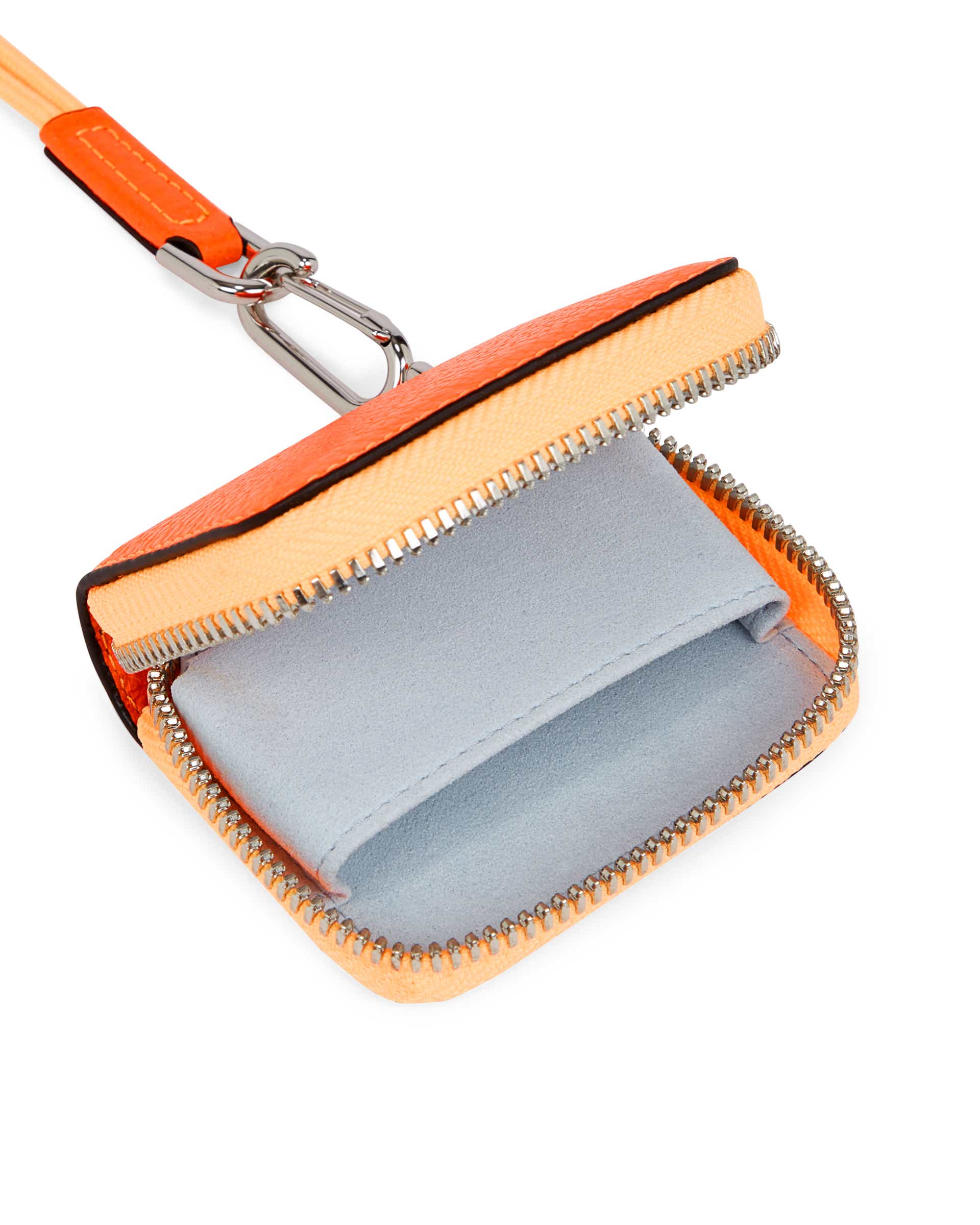 ECCO® Pro Pebbled Leather Leather Airpod Case - Orange - Inside