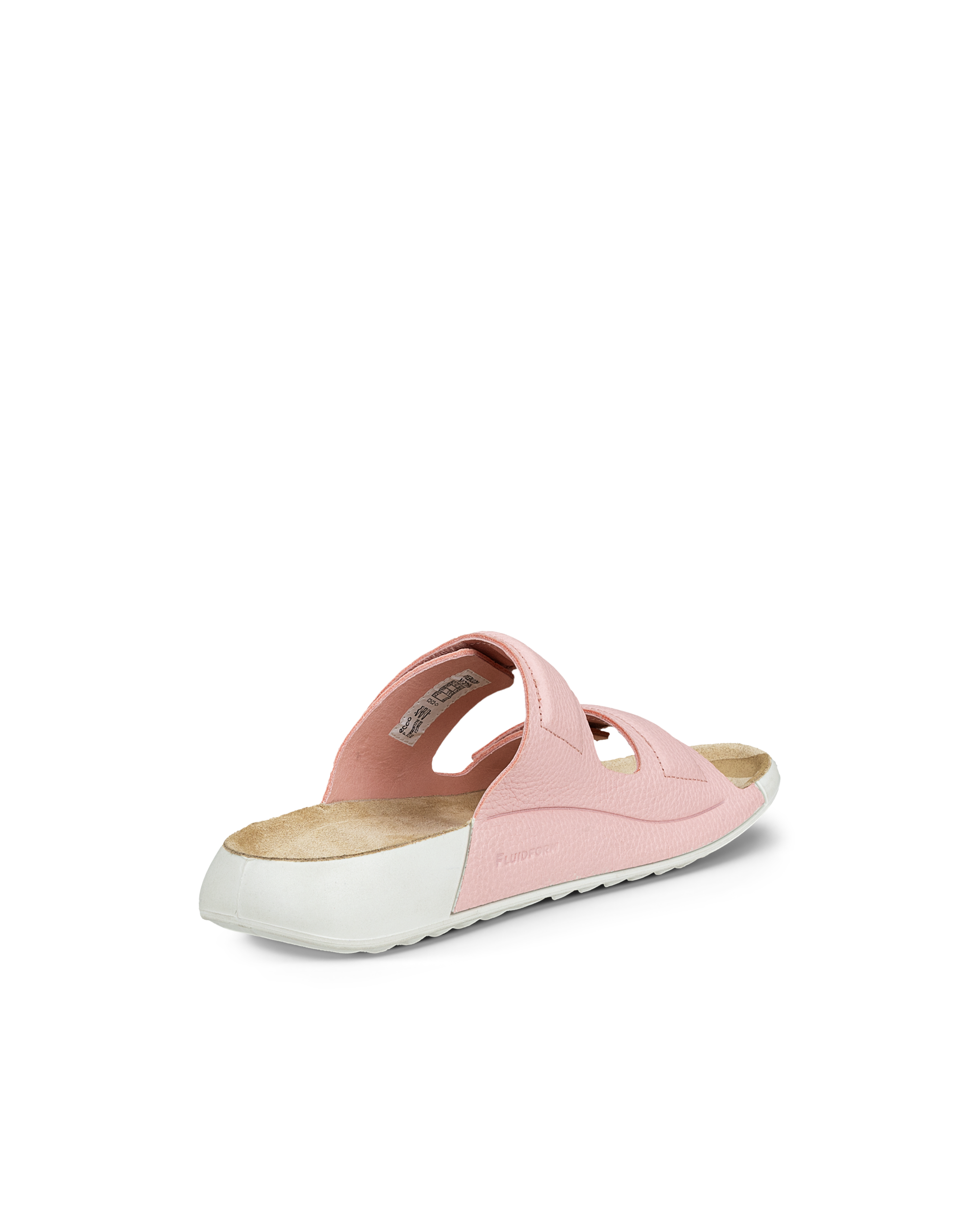 Women's ECCO® Cozmo 60 Leather Two Strap Sandal - Pink - Back