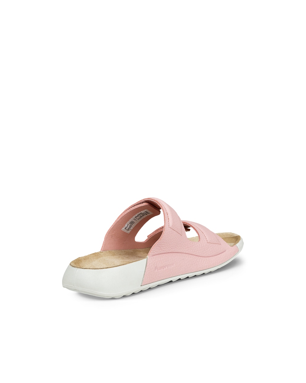 Women's ECCO® Cozmo 60 Leather Two Strap Sandal - Pink - Back