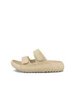 Unisex ECCO® Cozmo E Two-Strap Sandal - White - Outside