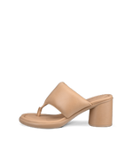 여성용 ECCO® Sculpted Sandal LX 55 가죽 힐 샌들 - Brown - Outside