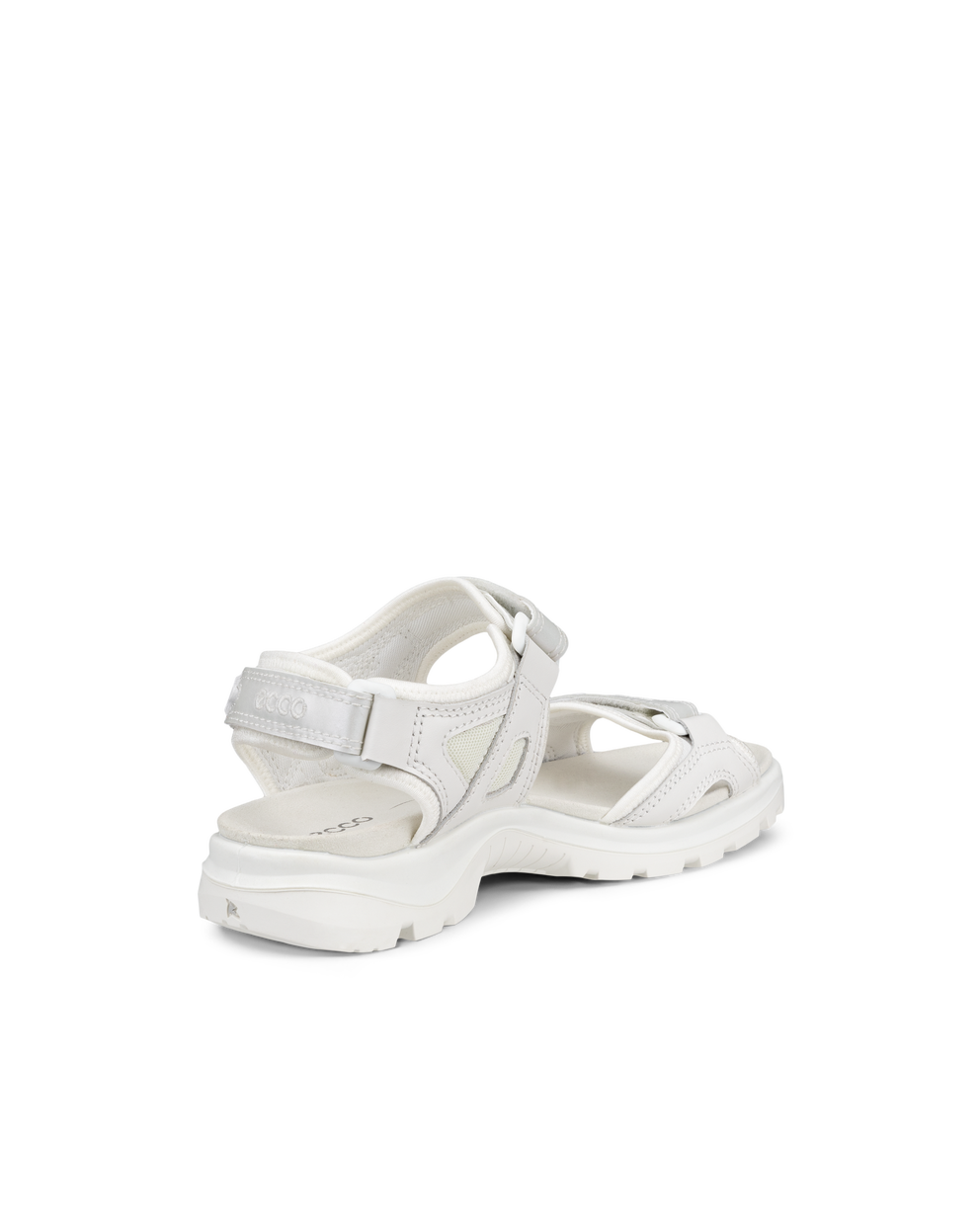 Women's ECCO® Offroad Yucatan Leather Walking Sandal - White - Back