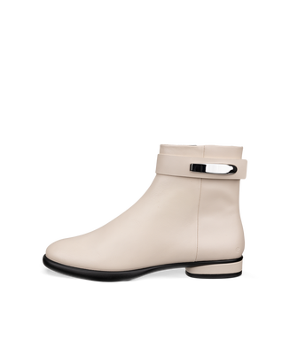 Women's ECCO® Sculpted LX Leather Ankle Boot - Beige - Outside