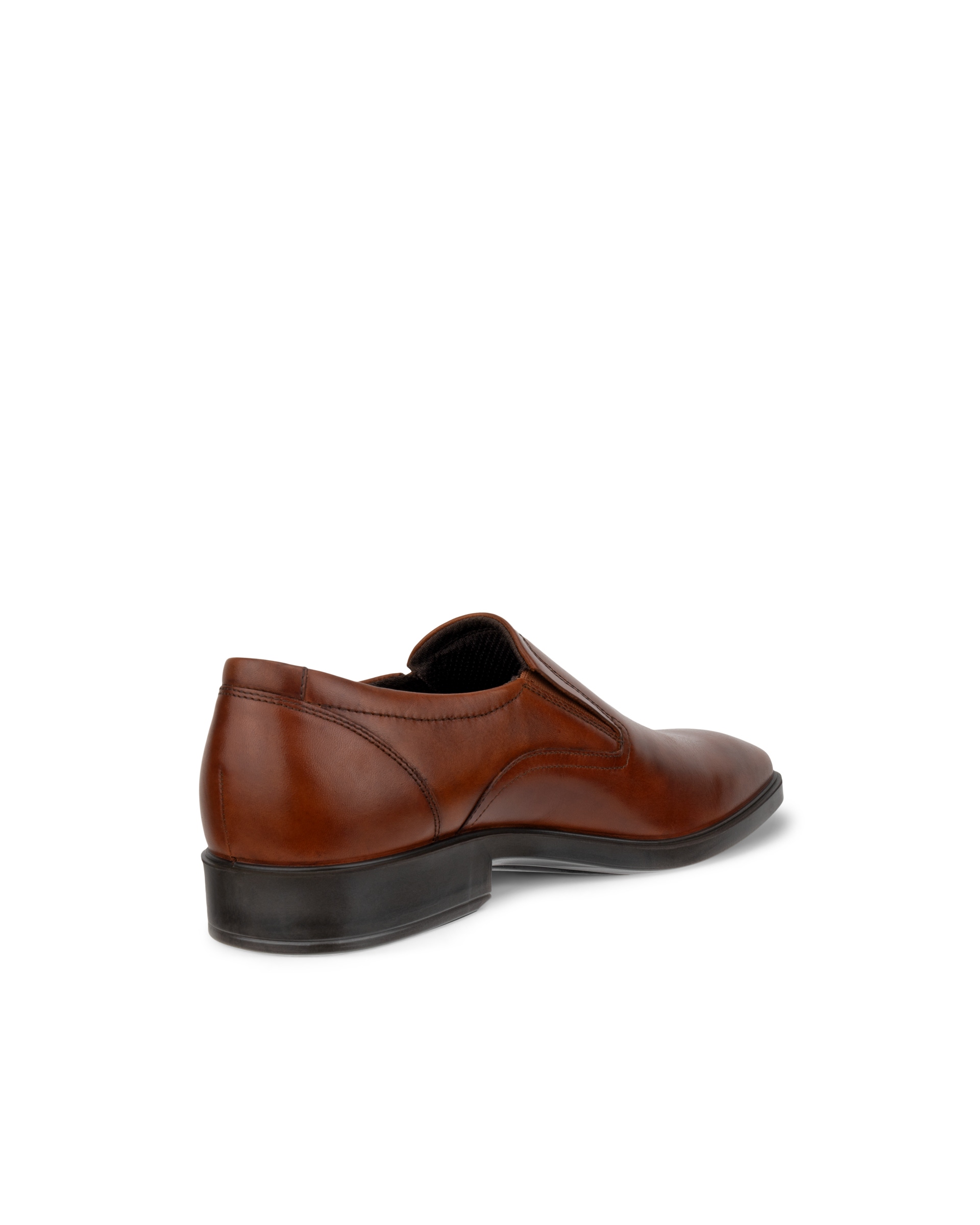 Men's ECCO® Metropole Milan Leather Slip-On Derby Shoe - Brown - Back