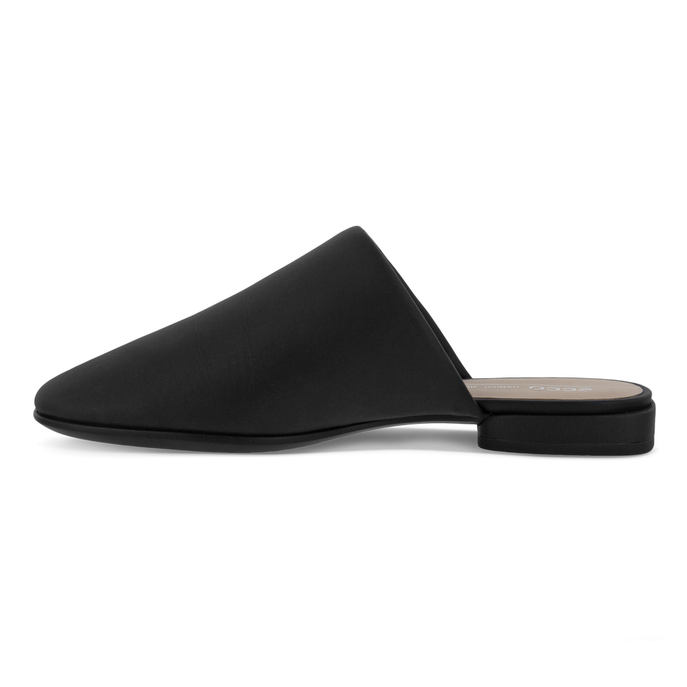 ECCO® Anine Squared mules en cuir pour femme - Noir - Inside