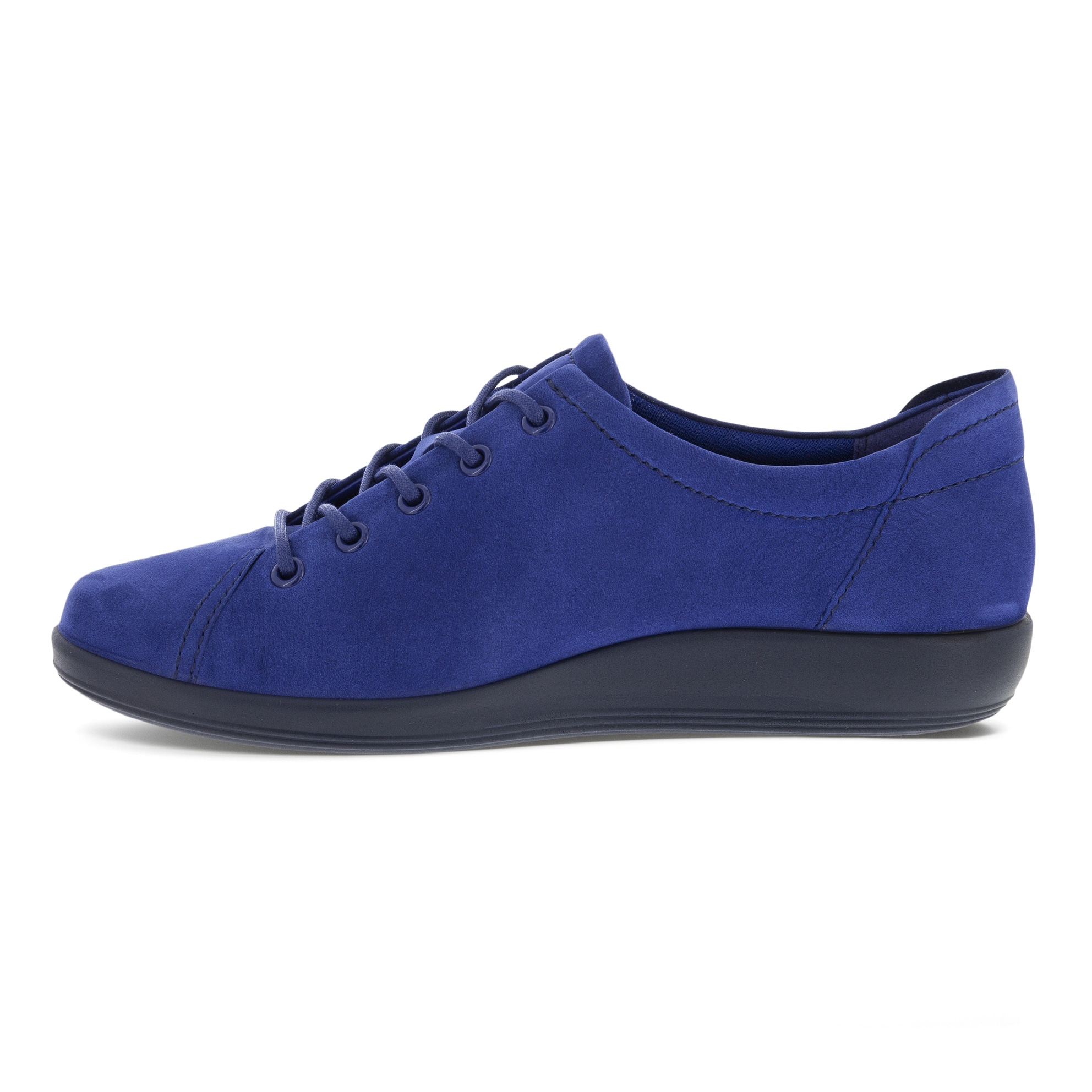 Women's ECCO® Soft 2.0 Nubuck Walking Shoe - Blue - Inside