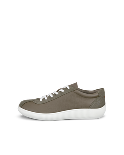 ECCO® Soft Zero baskets en cuir pour homme - Brun - Outside