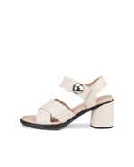 Women's ECCO® Sculpted Sandal LX 55 Leather Heeled Sandal - Beige - Outside