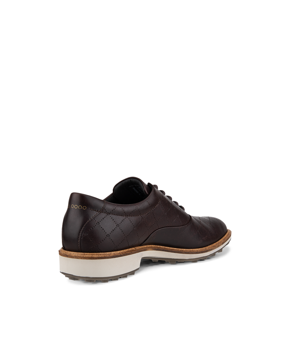 Men's ECCO® Golf Classic Hybrid Leather Shoe - Brown - Back