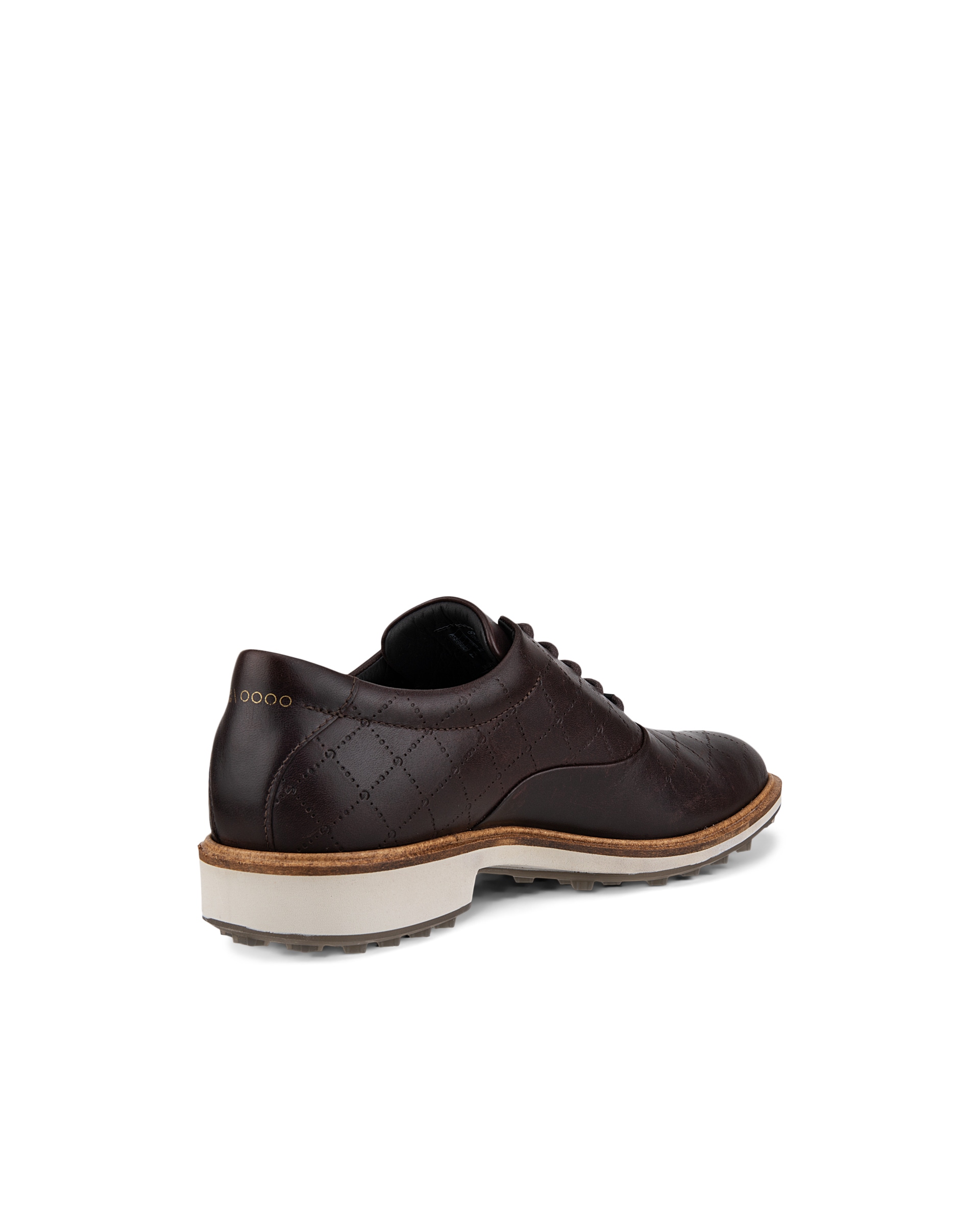 Men's ECCO® Golf Classic Hybrid Leather Shoe - Brown - Back