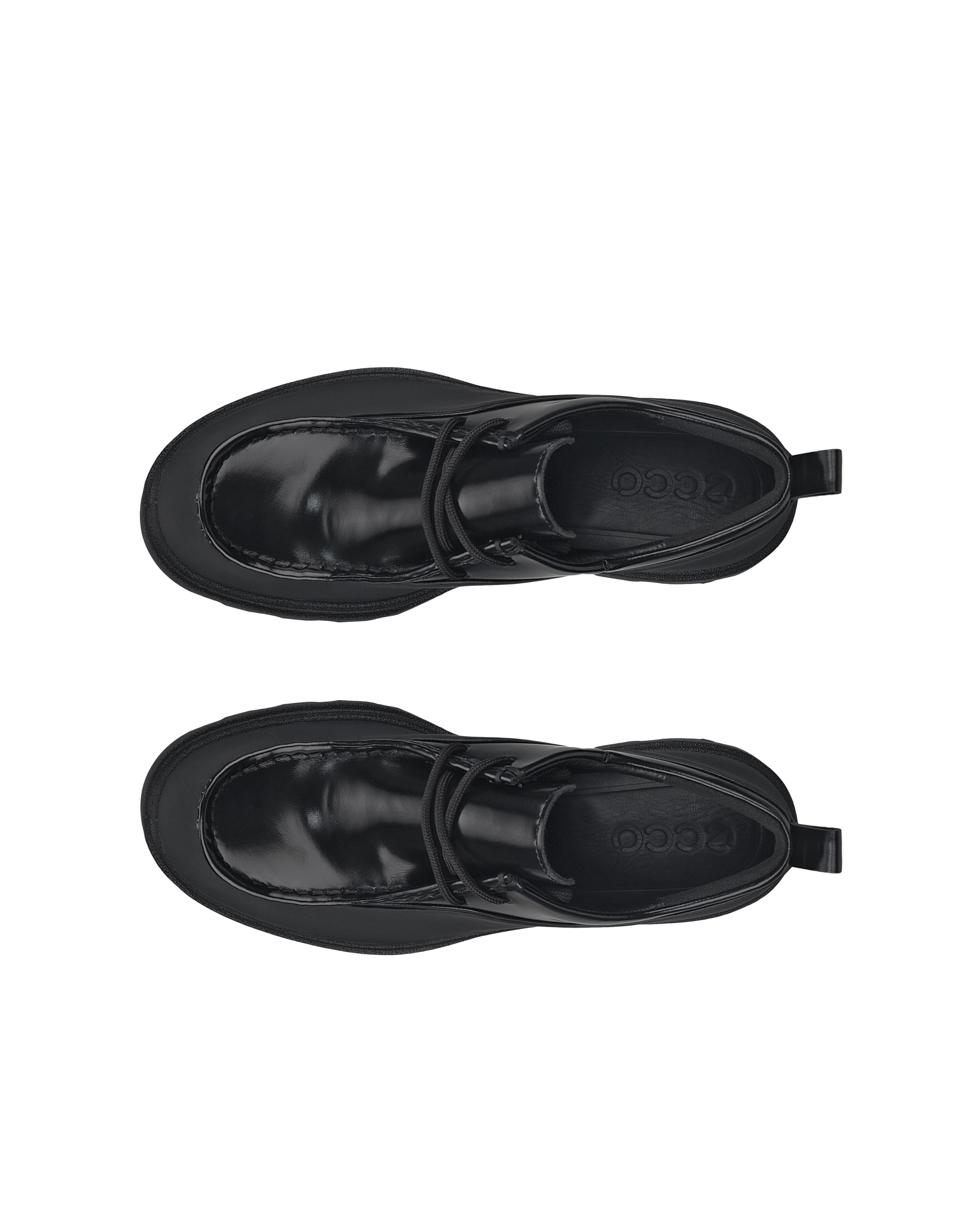 Mocasines de piel ECCO® Grainer para mujer - Negro - Top left pair