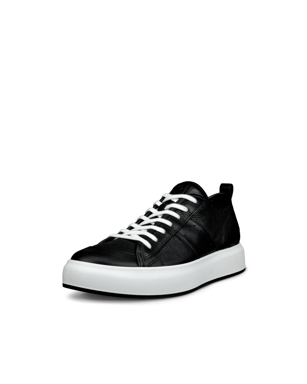 Men's ECCO® Street Ace Leather Sneaker - Black - Main