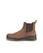 Men's ECCO® Track 25 Nubuck Chelsea Boot - Black - Outside