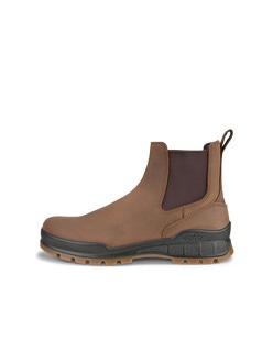 Men's ECCO® Track 25 Nubuck Chelsea Boot - Brown - Outside