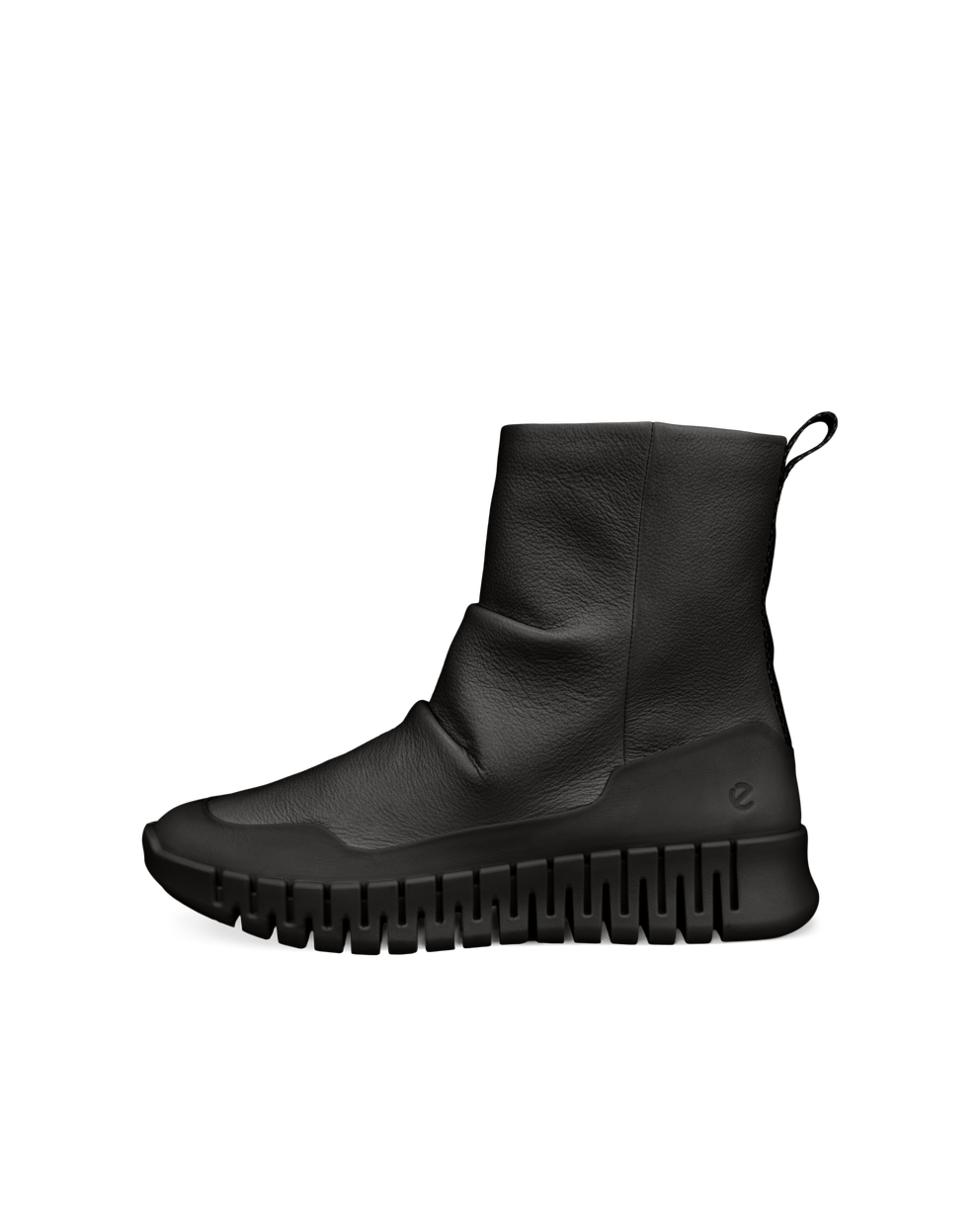 ECCO® Gruuv bottes mi-hautes en cuir pour femme - Noir - Outside