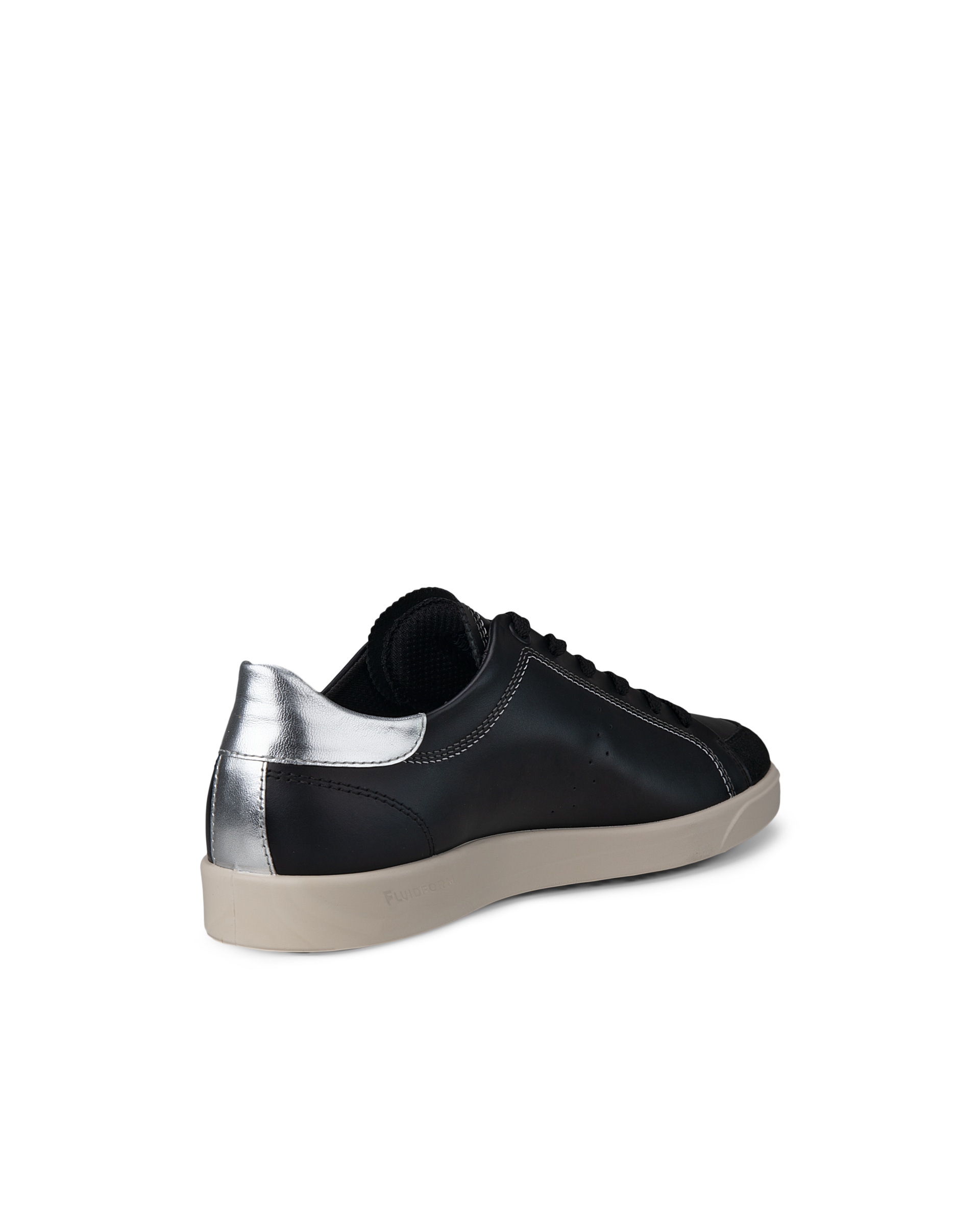 Women's ECCO® Street Lite Leather Sneaker - Black - Back