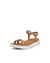 Women's ECCO® Yuma Nubuck Flat Sandal - Brown - Main