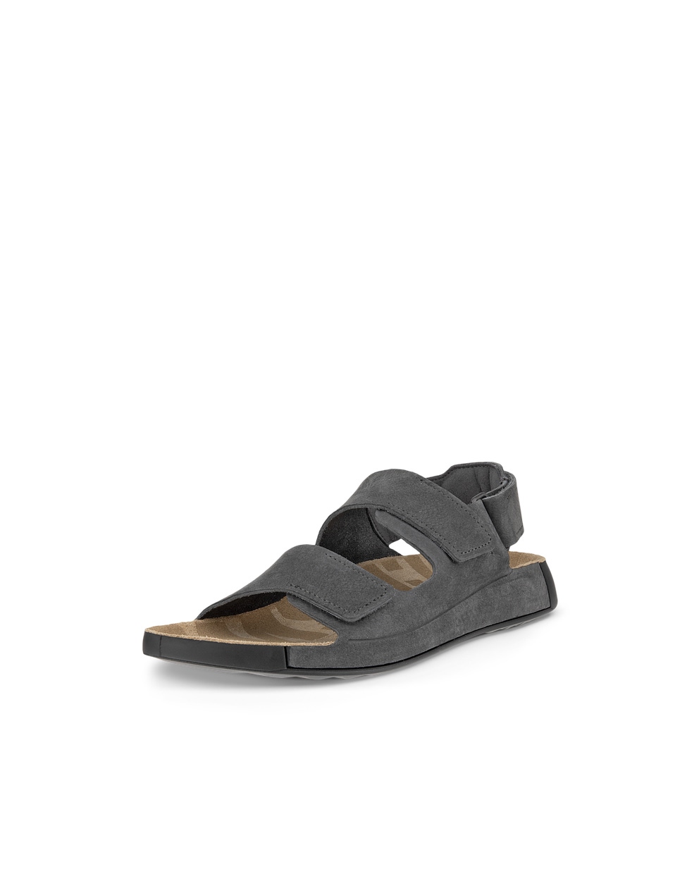 Men's ECCO® Cozmo Nubuck Two-Strap Sandal - Grey - Main