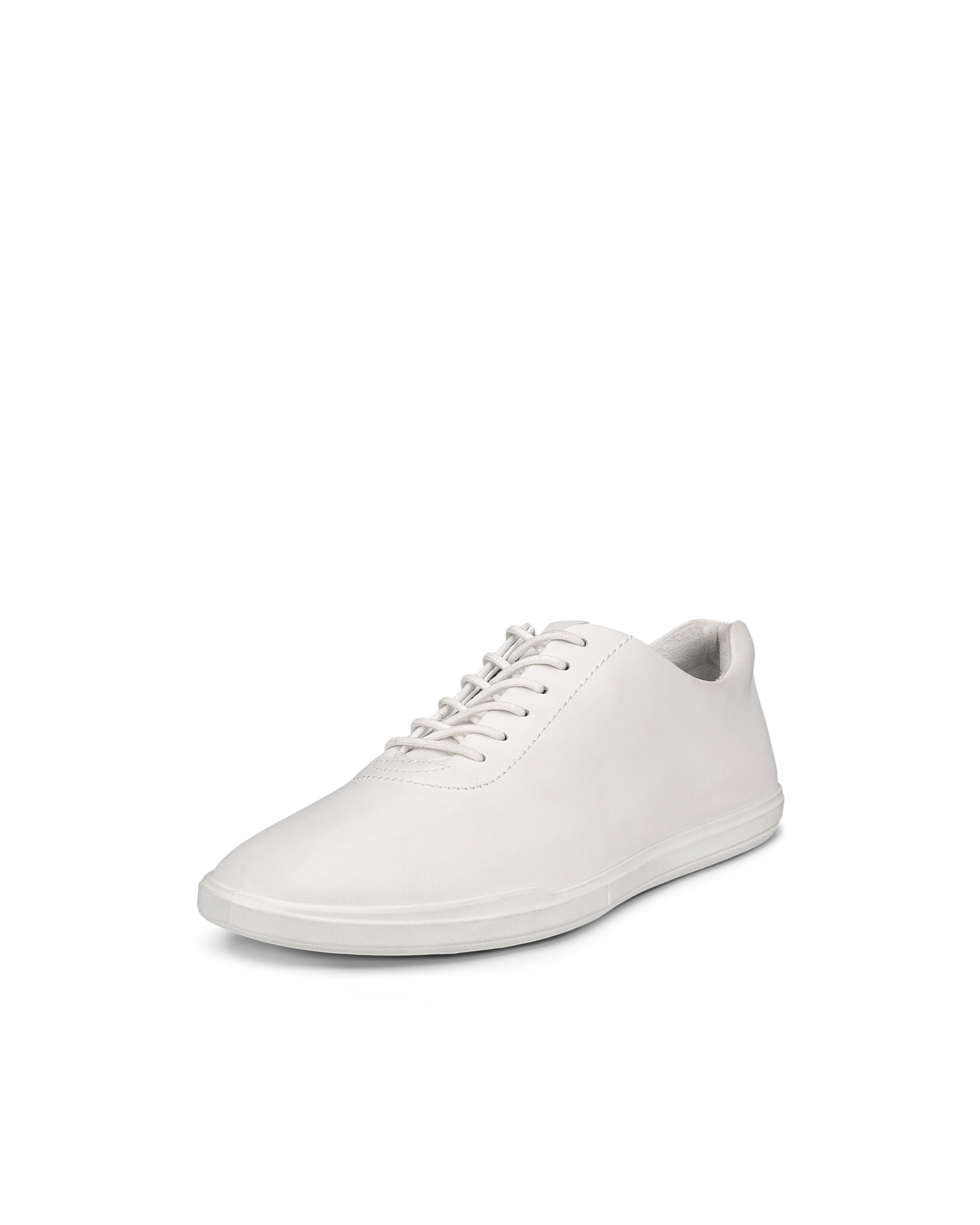 Women's ECCO® Simpil Leather Lace-Up Shoe - White - Main