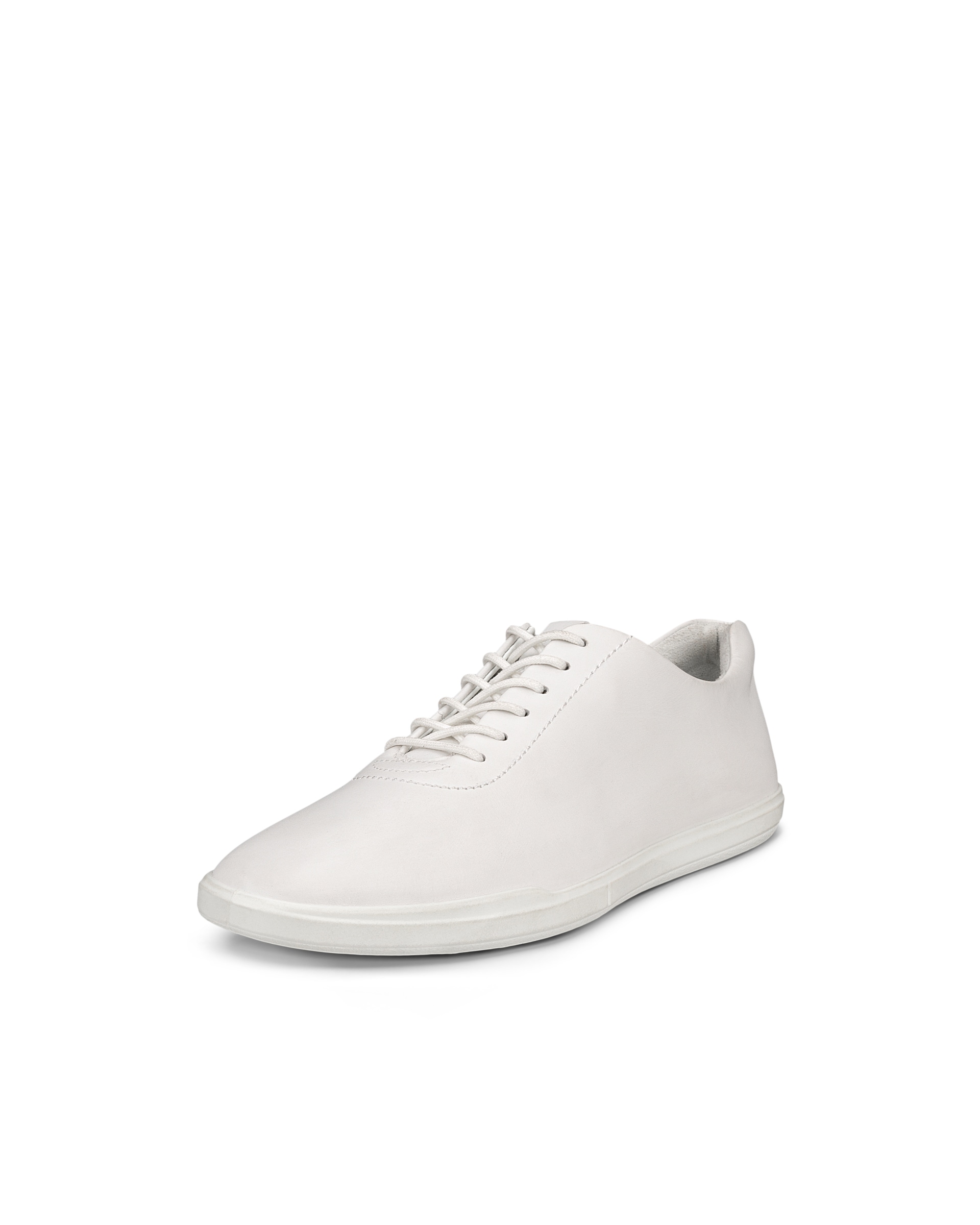 Women's ECCO® Simpil Leather Lace-Up Shoe - White - Main