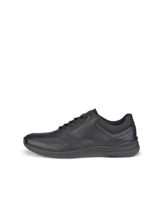 Men's ECCO® Irving Leather Lace-Up Shoe - Black - Outside