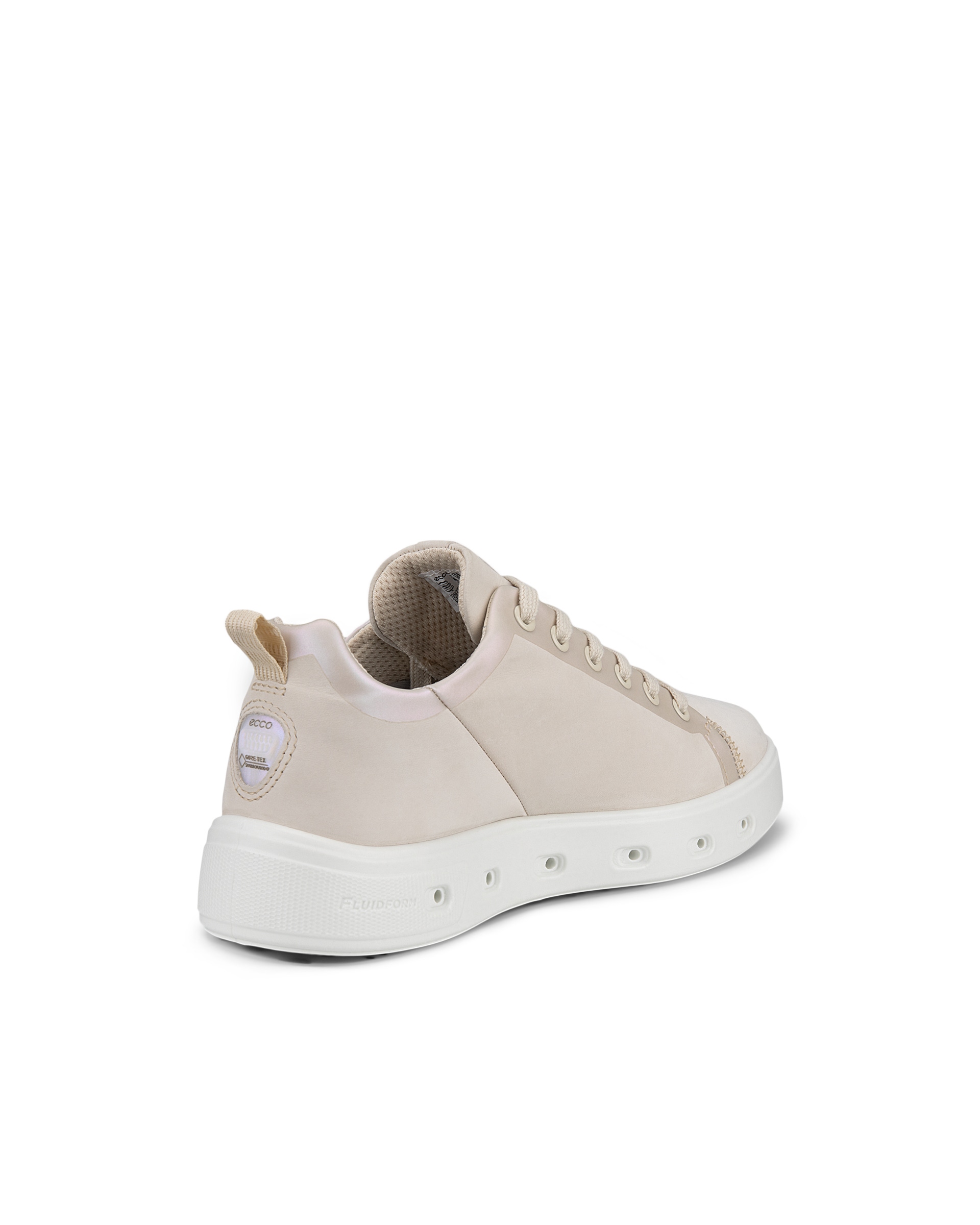 Women's ECCO® Street 720 Nubuck Gore-Tex Sneaker - Beige - Back