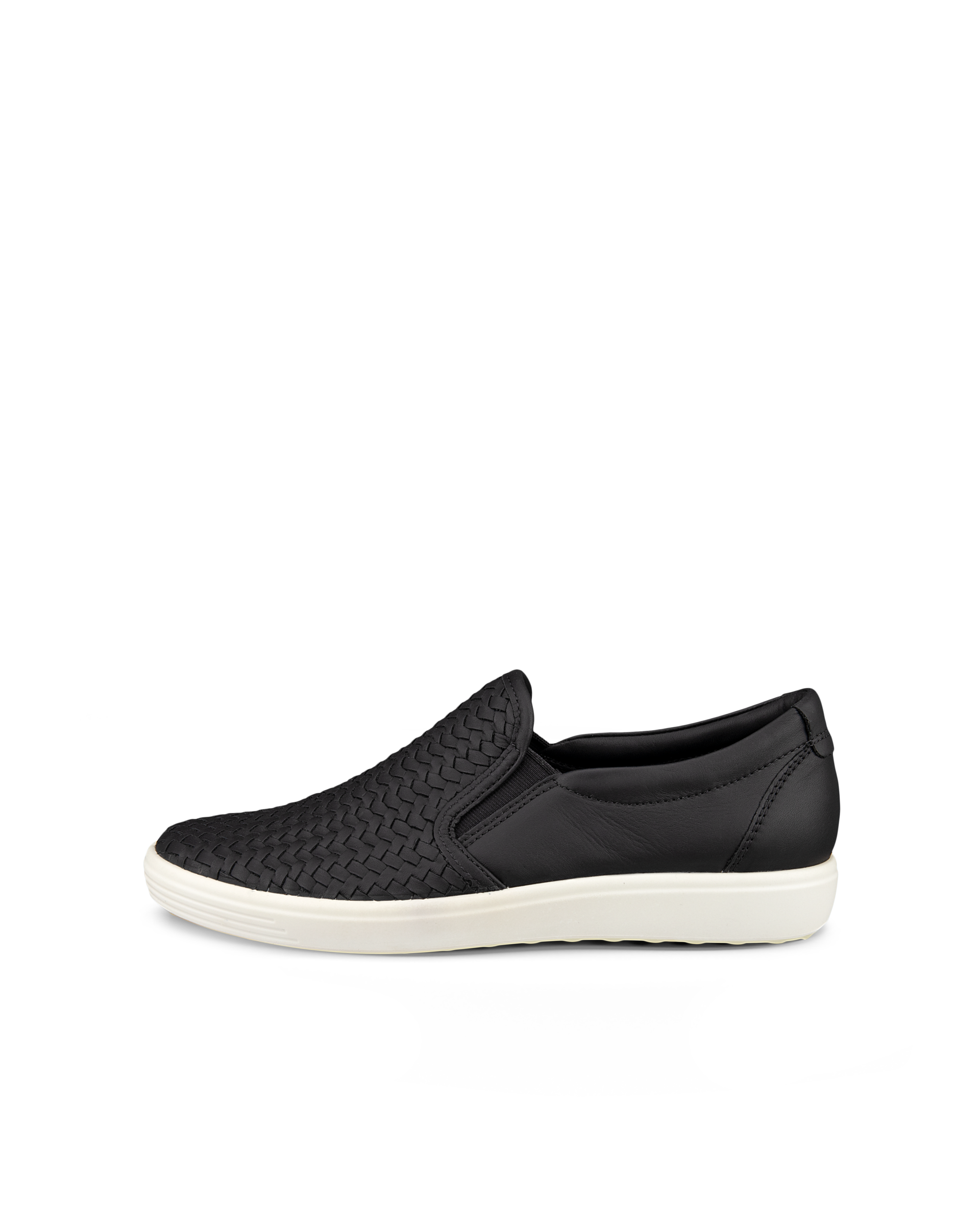 Women's ECCO® Soft 7 Leather Slip-On Sneaker | Black
