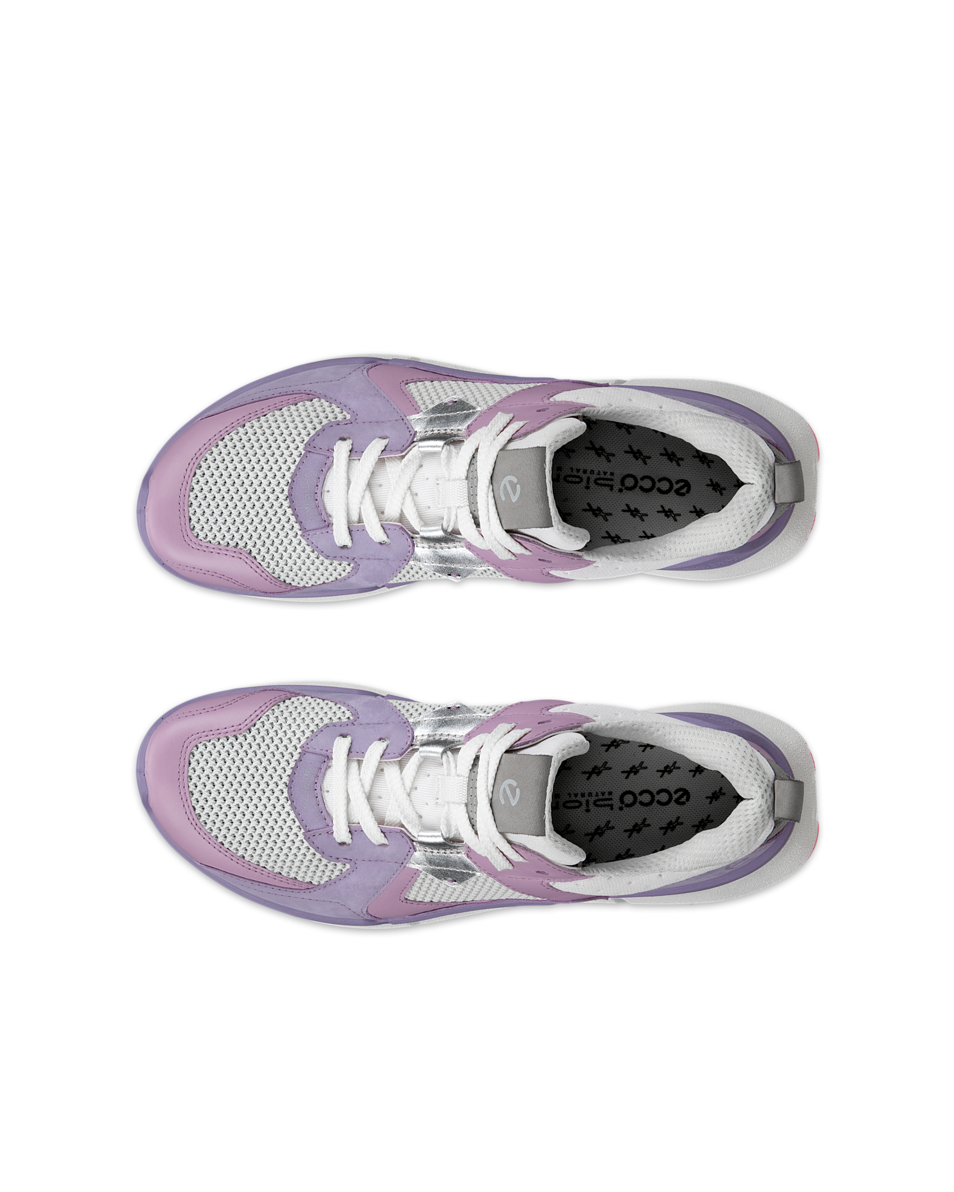 ECCO Women's BIOM 2.2 Sneaker White - Purple - Top left pair