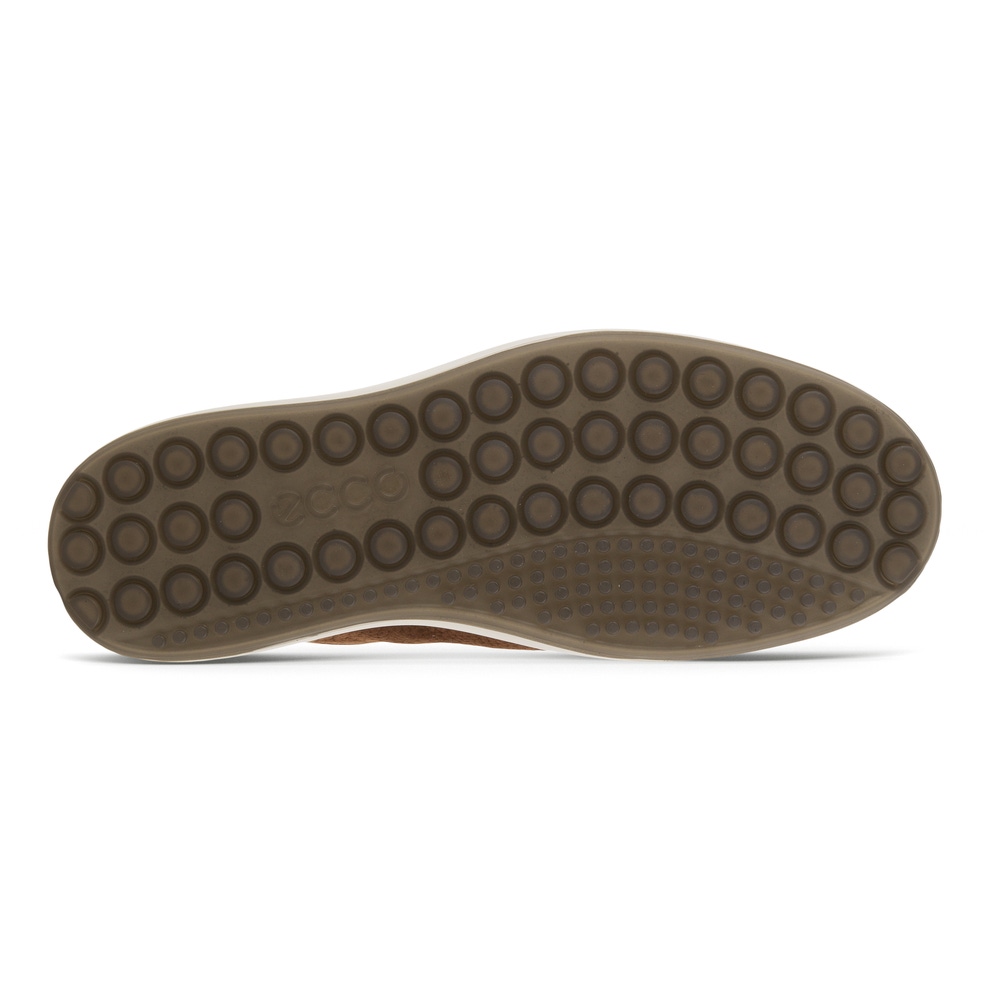 Men's ECCO® Soft 7 Nubuck Sneaker - Brown - Sole