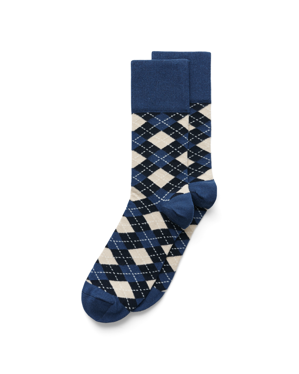 ECCO Men's Argyle Socks - Blue - Main