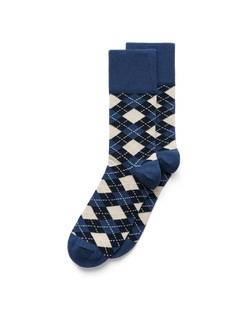 Men's ECCO® Classic Mid-Cut Socks - Blue - Main