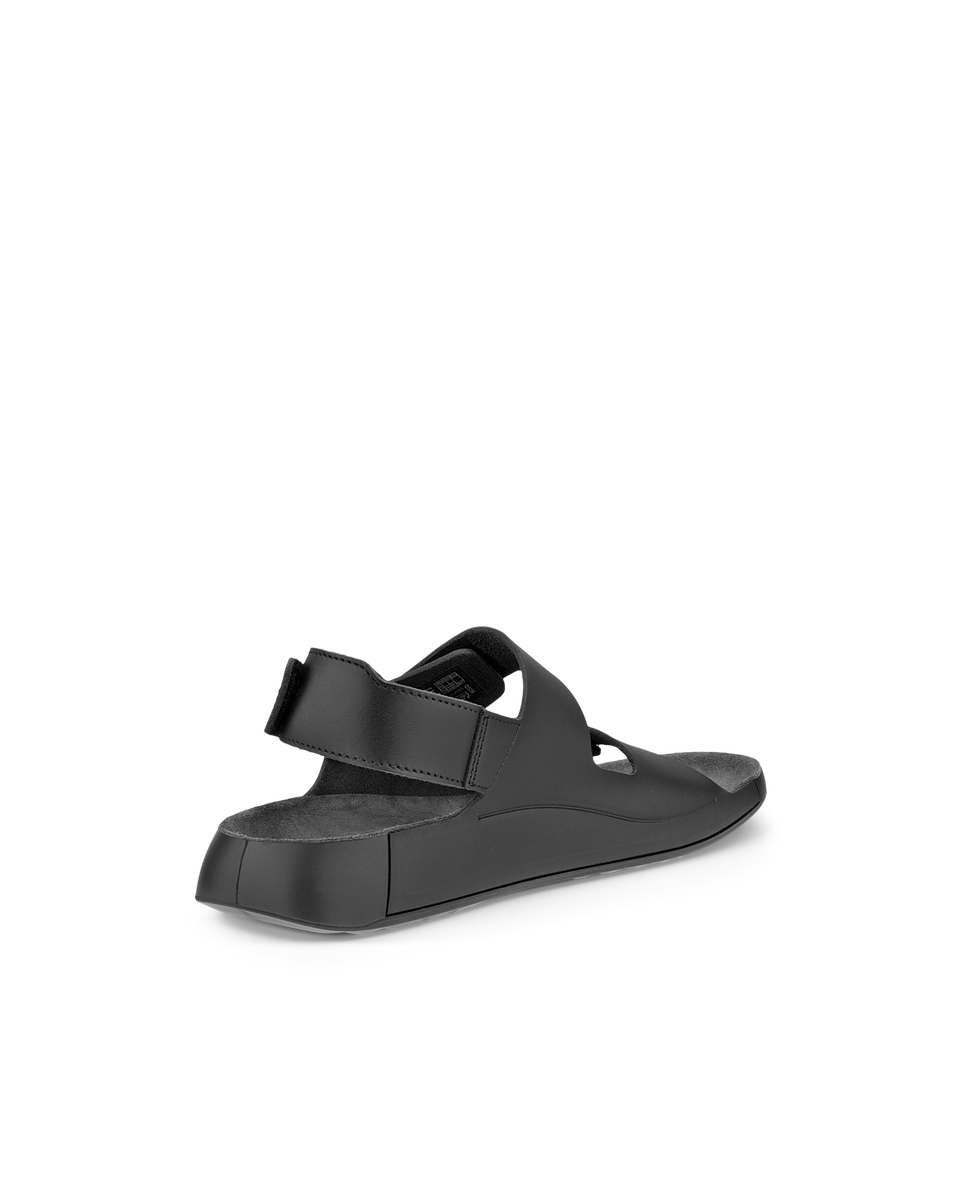 ECCO Men's Cozmo 2 Leather Sandals - Black - Back