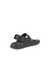 Men's ECCO® Cozmo Leather Two Strap Sandal - Black - Back