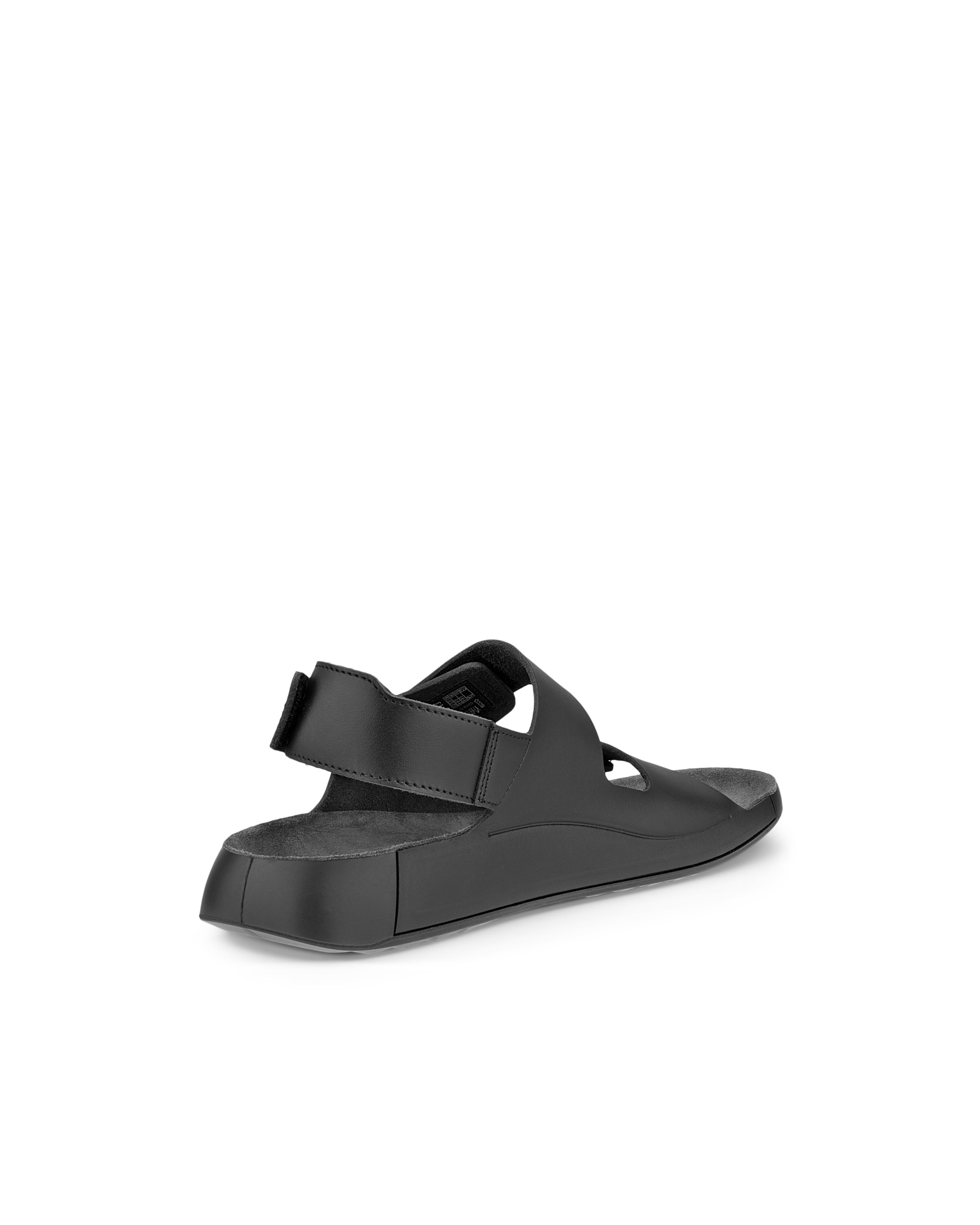 Men's ECCO® Cozmo Leather Two Strap Sandal - Black - Back