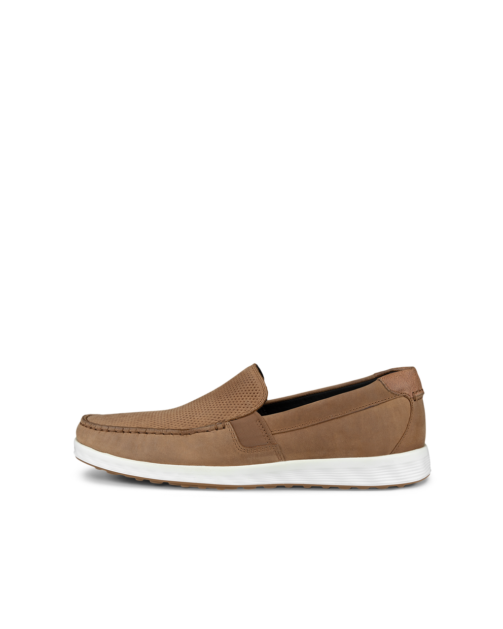 Men's ECCO® S Lite Moc Nubuck Moccasin - Brown - Outside