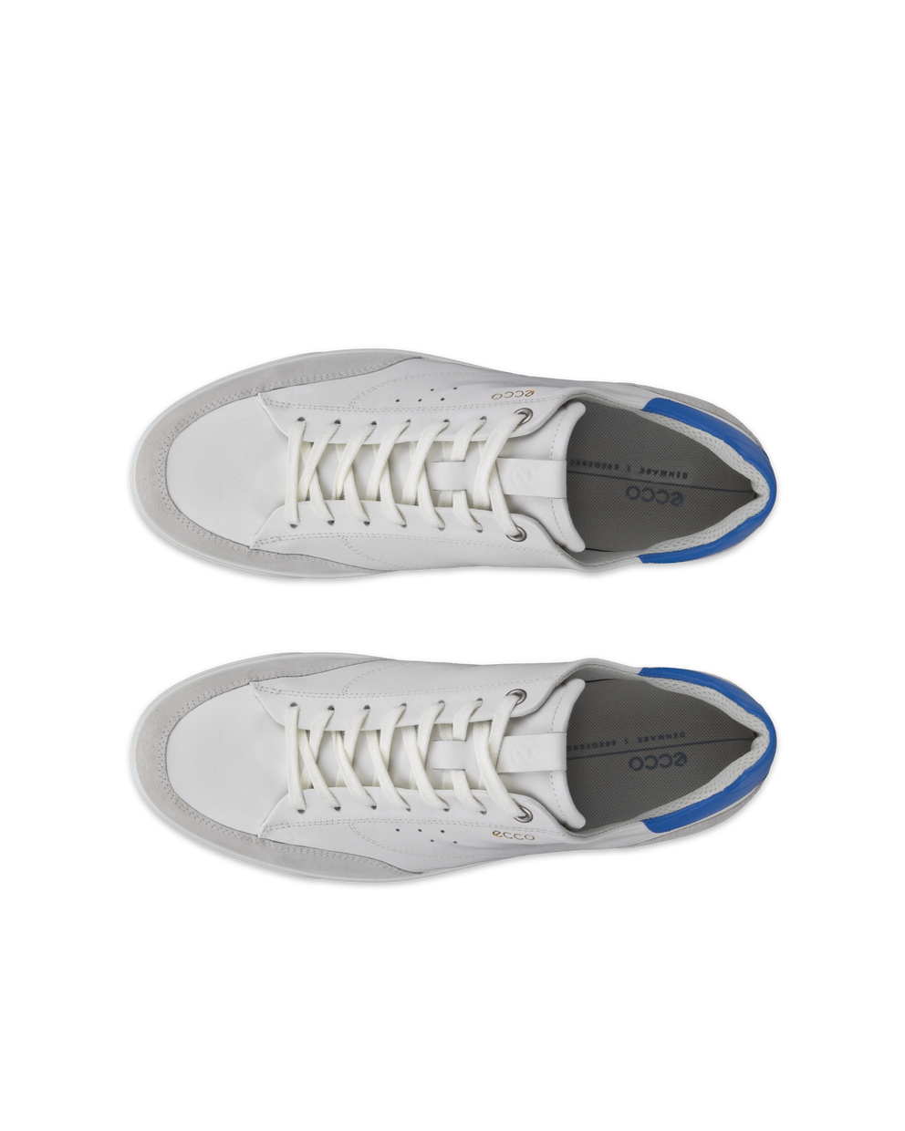 ECCO® Street Lite baskets en cuir pour homme - Blanc - Top left pair