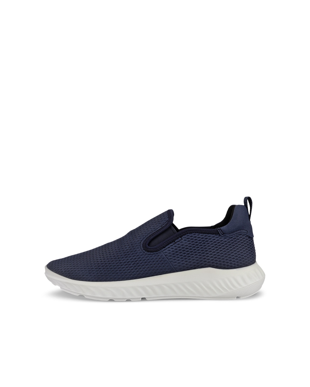 Men's ECCO® ATH-1FM Nubuck Slip-On Sneaker - Blue - Outside