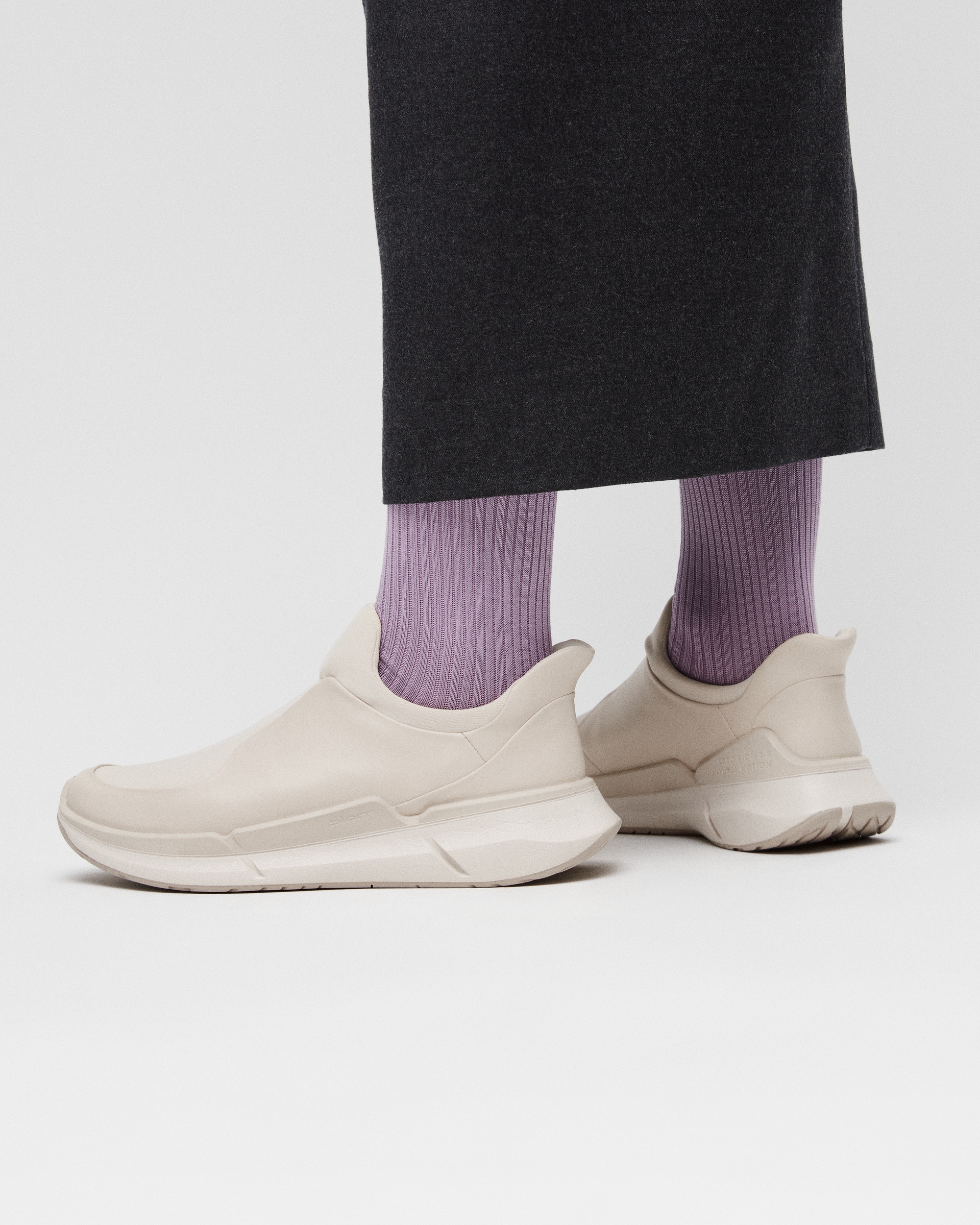 Women's ECCO® BIOM 2.2 Leather Sneaker - Beige - Lifestyle image-1