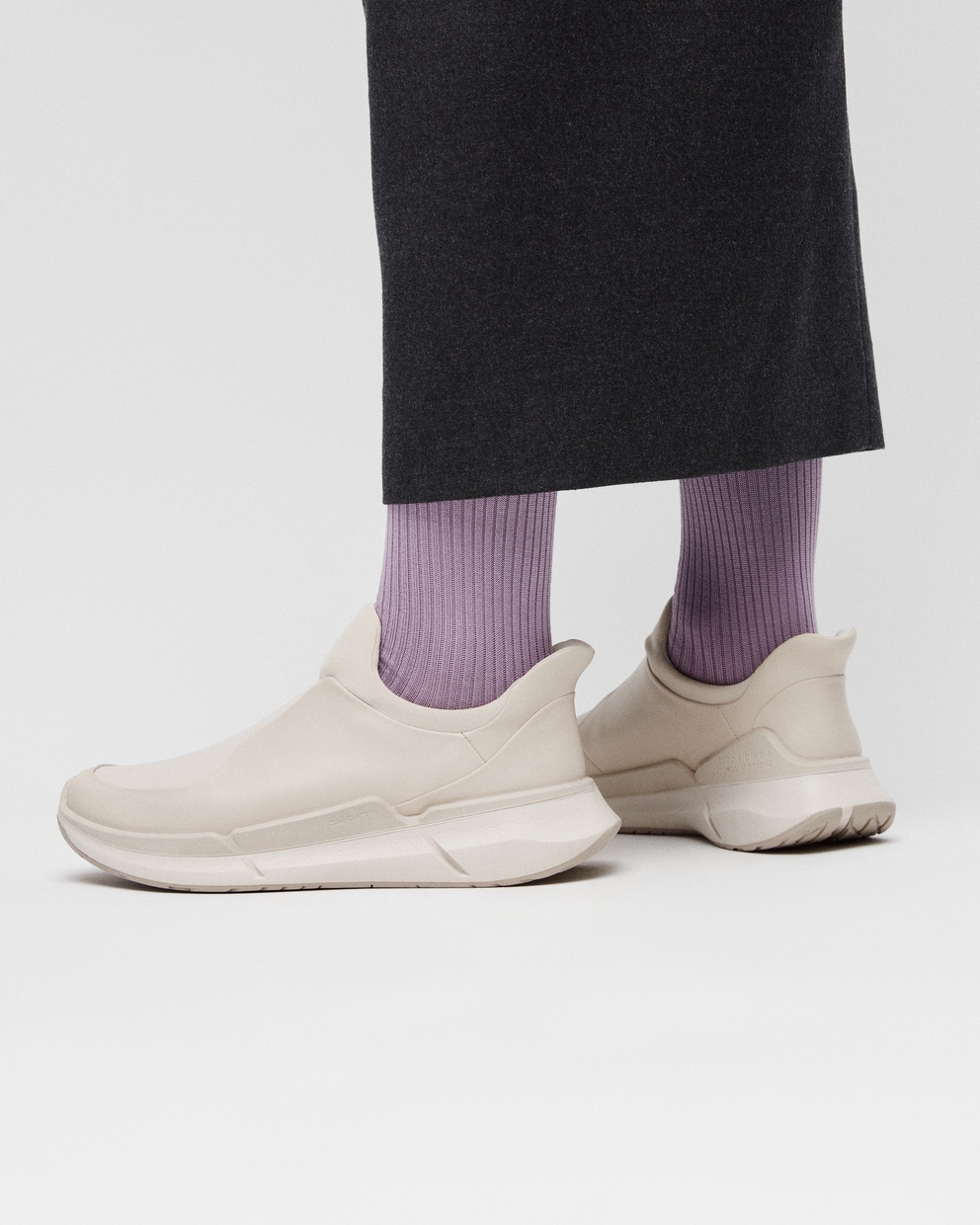 Women's ECCO® BIOM 2.2 Leather Sneaker - Beige - Lifestyle image-1