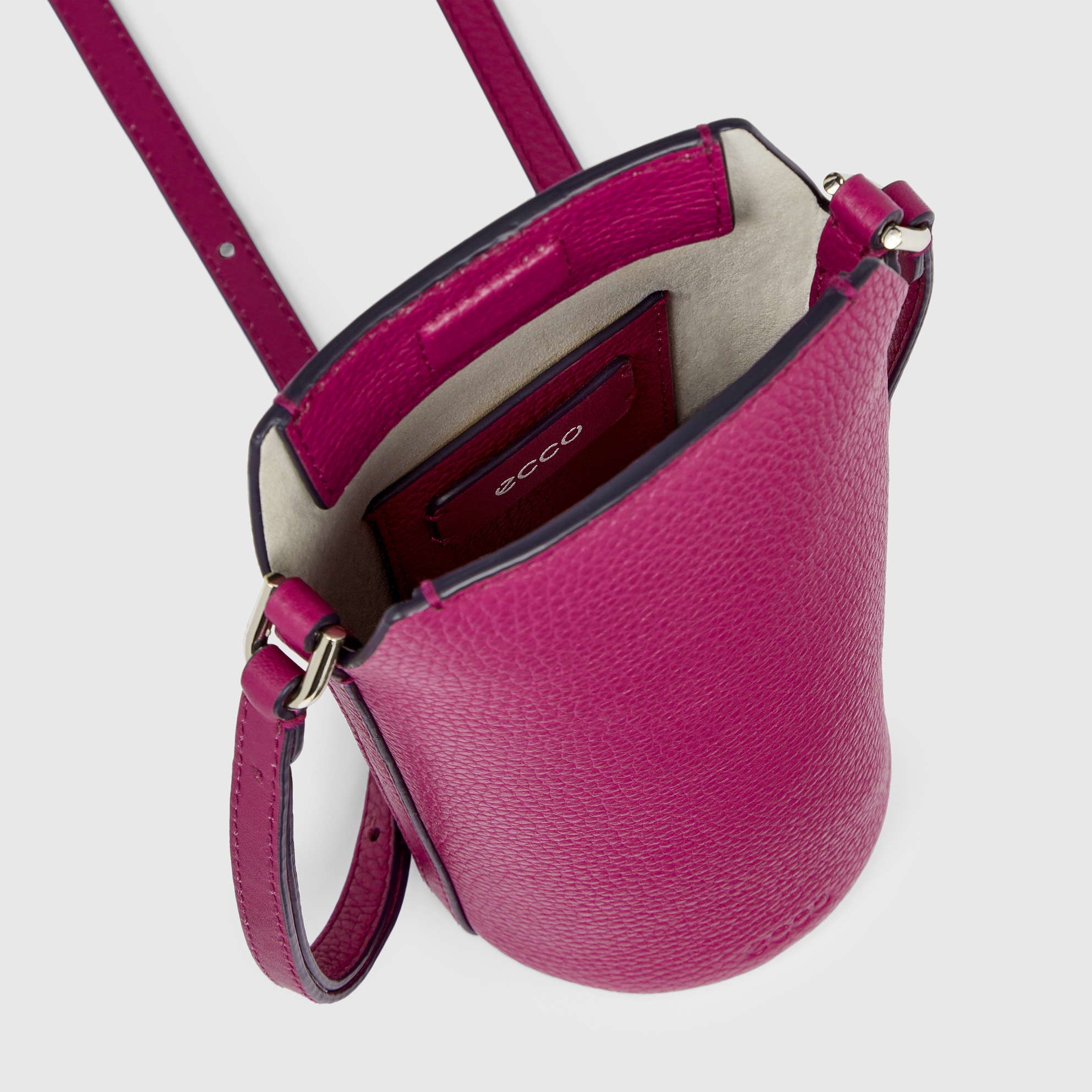 ECCO® Pot Leather Crossbody Bag - Purple - Inside